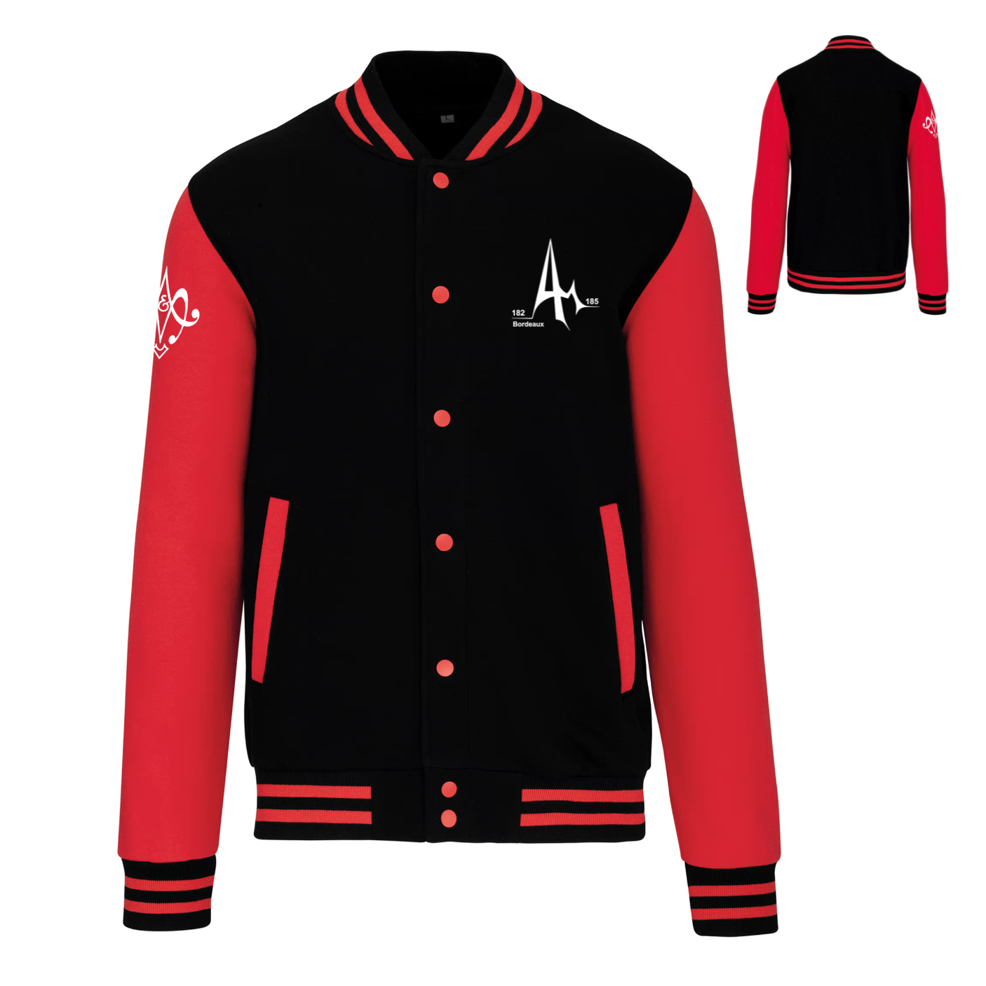 Veste Teddy Gadz'Arts "Bordeaux" - 2 Broderies