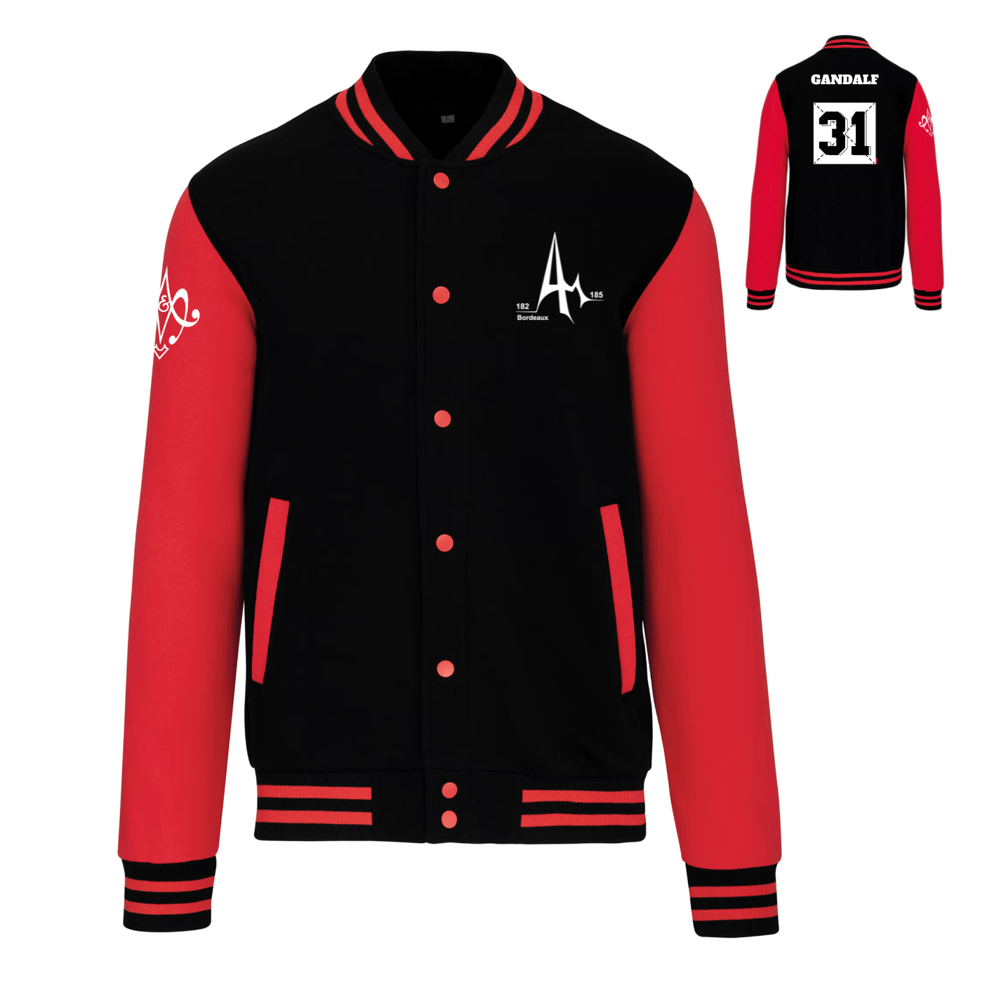 Veste Teddy Gadz'Arts "Bordeaux" - 4 Broderies