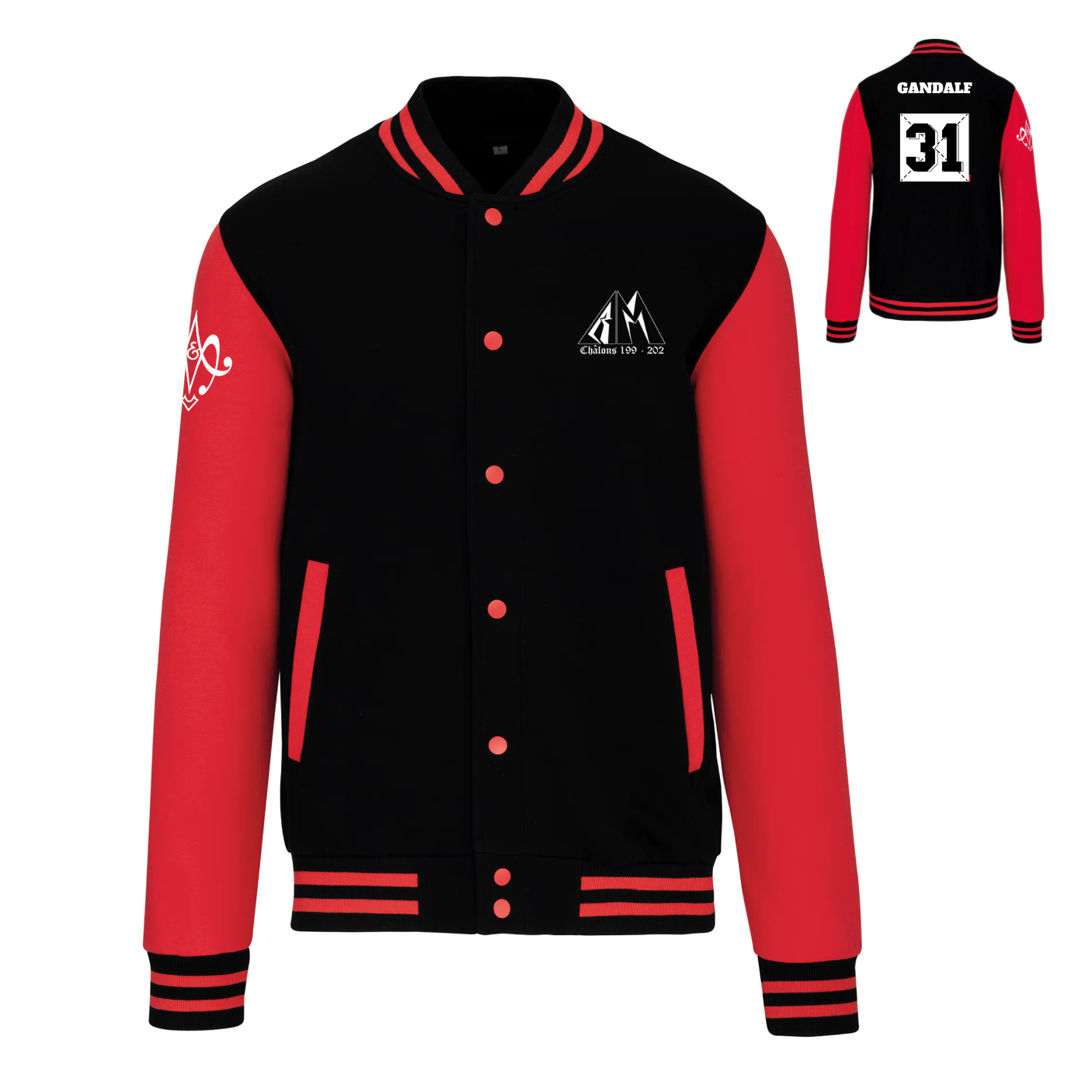 Veste Teddy Gadz'Arts "Châlons" - 4 Broderies